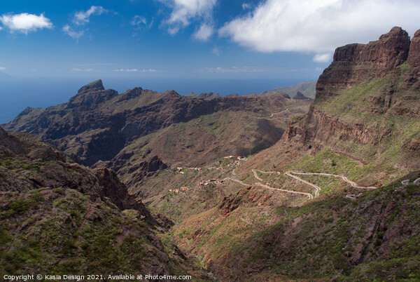 The Winding Road to Masca, Tenerife, Spain Picture Board by Kasia Design