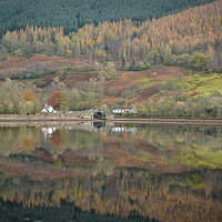 Buy canvas prints of Autumn Reflections in the Highlands by Rosalind White