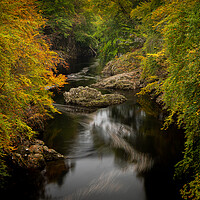 Buy canvas prints of Still waters run deep on the River Garry, Scotland by Clive Ashton