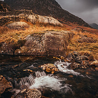 Buy canvas prints of Looking up towards Tryfan by Clive Ashton