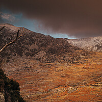 Buy canvas prints of Wintery showers in the Ogwen Valley by Clive Ashton