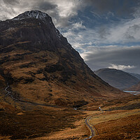 Buy canvas prints of Looking down Glencoe, Scotland by Clive Ashton