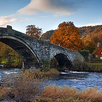 Buy canvas prints of Bridge at Llanwrst by Clive Ashton