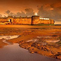 Buy canvas prints of Dawn at Fort Perch Rock New Brighton by Clive Ashton