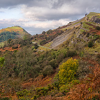 Buy canvas prints of looking towarsds Castell Dinas Bran, Llangollen by Clive Ashton