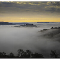 Buy canvas prints of Misty morning in the Horseshoe Pass, Llangollen. by Clive Ashton
