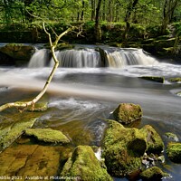 Buy canvas prints of The waterfall at Yorkshire Bridge (9) by Chris Drabble
