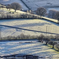 Buy canvas prints of Under Derwent Edge in an early frost by Chris Drabble