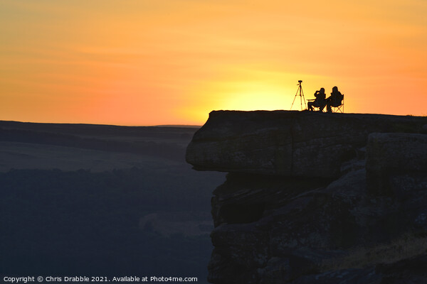 Curbar Edge at sunset Picture Board by Chris Drabble