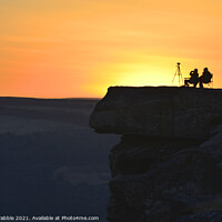 Buy canvas prints of Curbar Edge at sunset by Chris Drabble