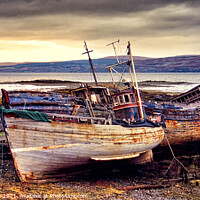 Buy canvas prints of Fishing boats at Salen, Isle of Mull. by Chris Drabble