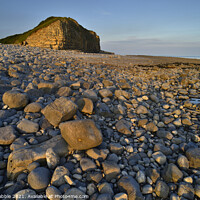 Buy canvas prints of Llantwit Major Beach and Cliffs by Chris Drabble