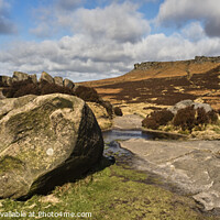 Buy canvas prints of Looking over to Higger Tor from Carl Wark by Chris Drabble