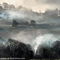 Buy canvas prints of Morning mist in the Derwent Valley.  by Chris Drabble