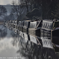 Buy canvas prints of Narrow Boats on Chesterfield Canal by Chris Drabble