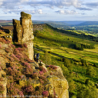 Buy canvas prints of Belaying at Curbar Edge by Chris Drabble