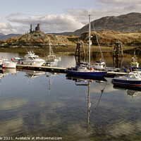 Buy canvas prints of Castle Moil and Kyleakin by Chris Drabble