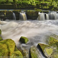 Buy canvas prints of The waterfall at Yorkshire Bridge by Chris Drabble