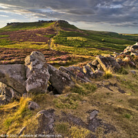 Buy canvas prints of Higger Tor taken from defensive wall of Carl Wark by Chris Drabble