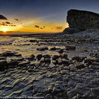 Buy canvas prints of Nash Point, at low tide by Chris Drabble