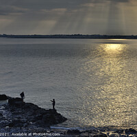 Buy canvas prints of Ogmore by the Sea at sunset by Chris Drabble