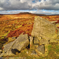 Buy canvas prints of Higger Tor and Carl Wark from Burbage Edge by Chris Drabble
