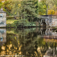 Buy canvas prints of Calver Bridge and the Old Shuttle House by Chris Drabble