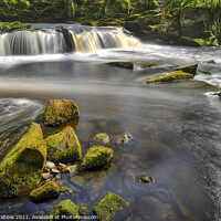 Buy canvas prints of The waterfall at Yorkshire Bridge by Chris Drabble