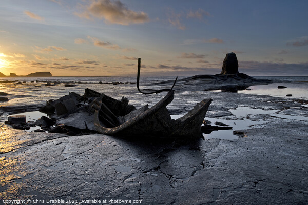 The wreck of the Admiral Von Tromp and Black Nab Picture Board by Chris Drabble