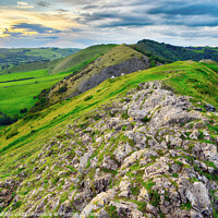 Buy canvas prints of Thorpe Cloud and a sunset sky by Chris Drabble