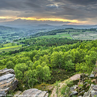 Buy canvas prints of At Millstone Edge at sunset by Chris Drabble