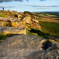 Buy canvas prints of Higger Tor at last light by Chris Drabble