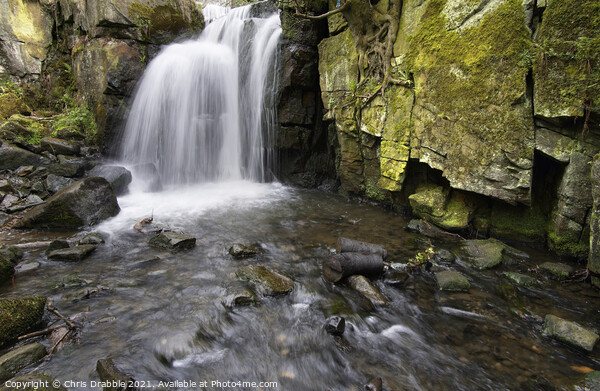Lumsdale upper falls Picture Board by Chris Drabble