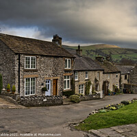 Buy canvas prints of Castleton under stormy clouds by Chris Drabble