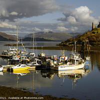 Buy canvas prints of Kyleakin harbour and Castle Moil by Chris Drabble