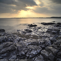Buy canvas prints of Ogmore by the Sea at sunset by Chris Drabble