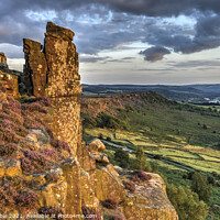 Buy canvas prints of The Pinnacle Stone at sunset by Chris Drabble