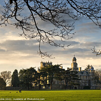 Buy canvas prints of Thoresby Hall in late evening sunlight by Chris Drabble