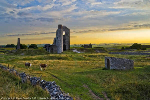 The Magpie Mine (at sunset) Picture Board by Chris Drabble