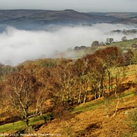 Buy canvas prints of Mist inversion in the Derwent Valley by Chris Drabble