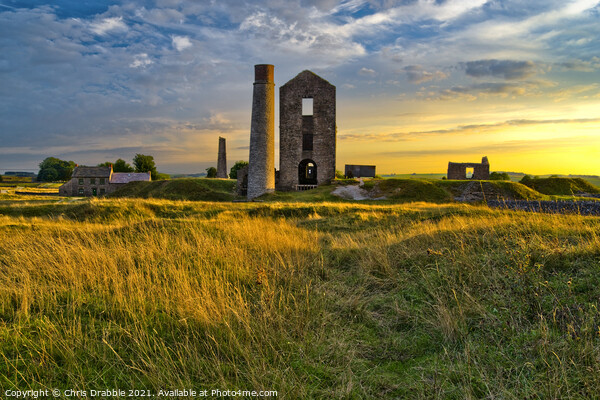 The Magpie Mine at sunset Picture Board by Chris Drabble
