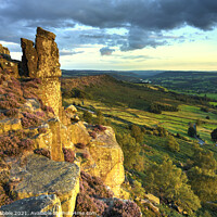 Buy canvas prints of The Pinnacle Stone in sunset light by Chris Drabble