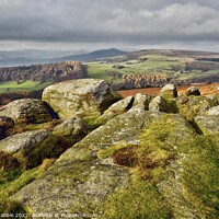 Buy canvas prints of The view from Carhead Rocks. by Chris Drabble