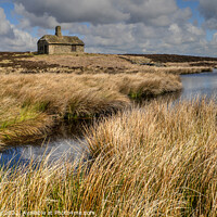 Buy canvas prints of Waterworks house Oaking Clough by Chris Drabble