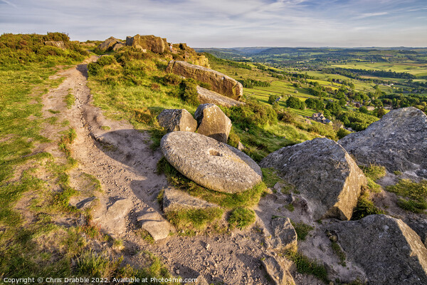 Abandoned Millstone at Curbar Edge Picture Board by Chris Drabble
