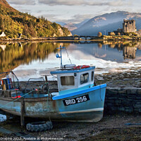 Buy canvas prints of Eilean Donan Castle with the Saltire unfurled by Chris Drabble