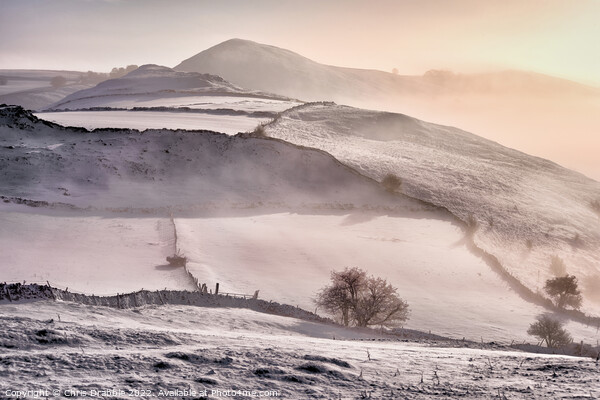 High Wheeldon emerging through the mist Picture Board by Chris Drabble