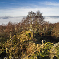 Buy canvas prints of Mist inversion in the Derwent Valley by Chris Drabble