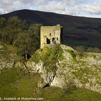 Buy canvas prints of Peveril Castle in light by Chris Drabble