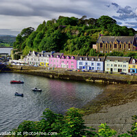 Buy canvas prints of Portree Harbour in sunlight by Chris Drabble